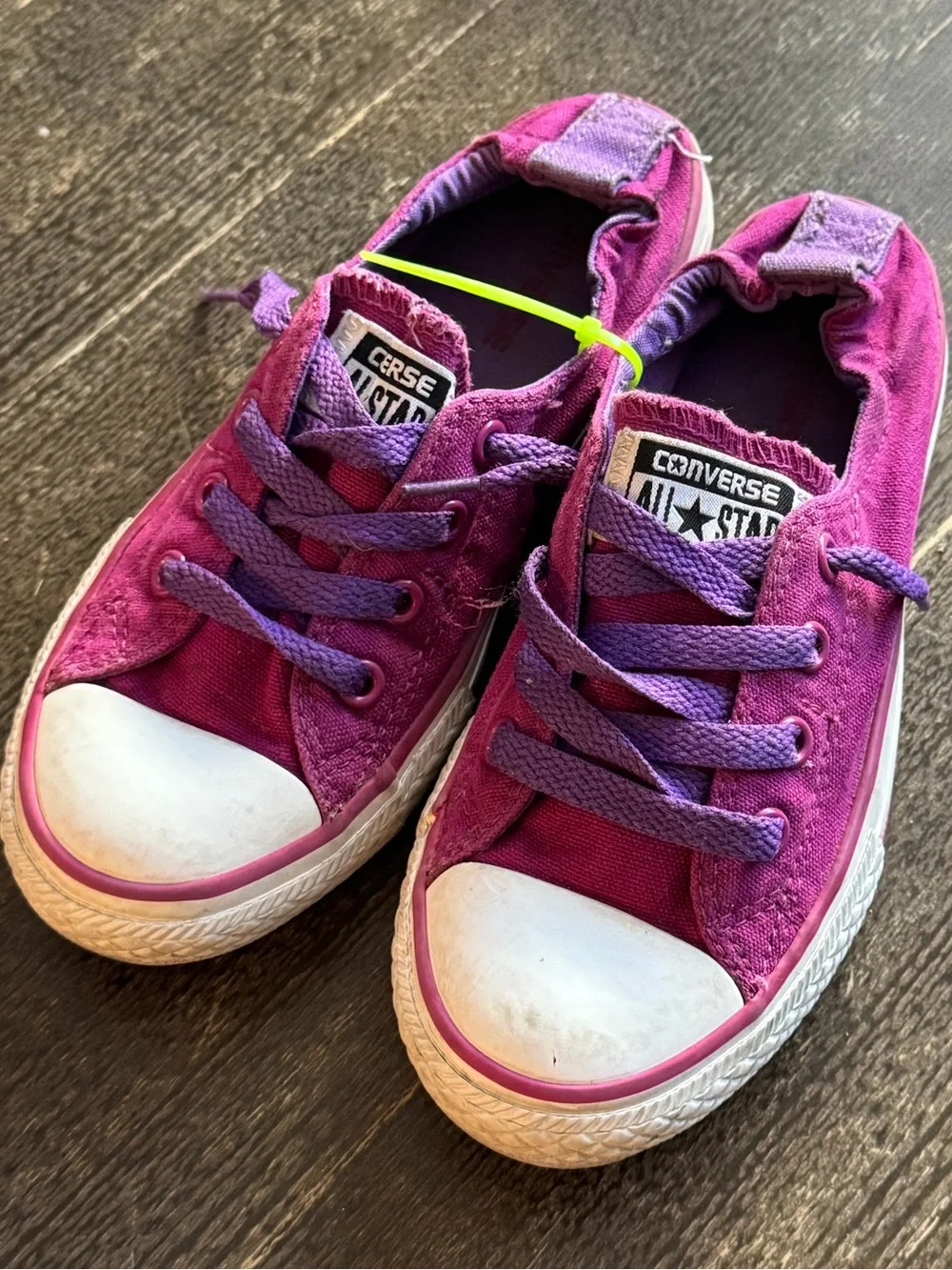 Converse Kids Magenta & Purple Low Top Sneakers
